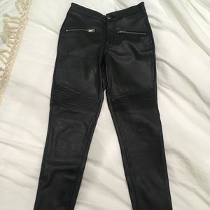 H&M leather moto pants